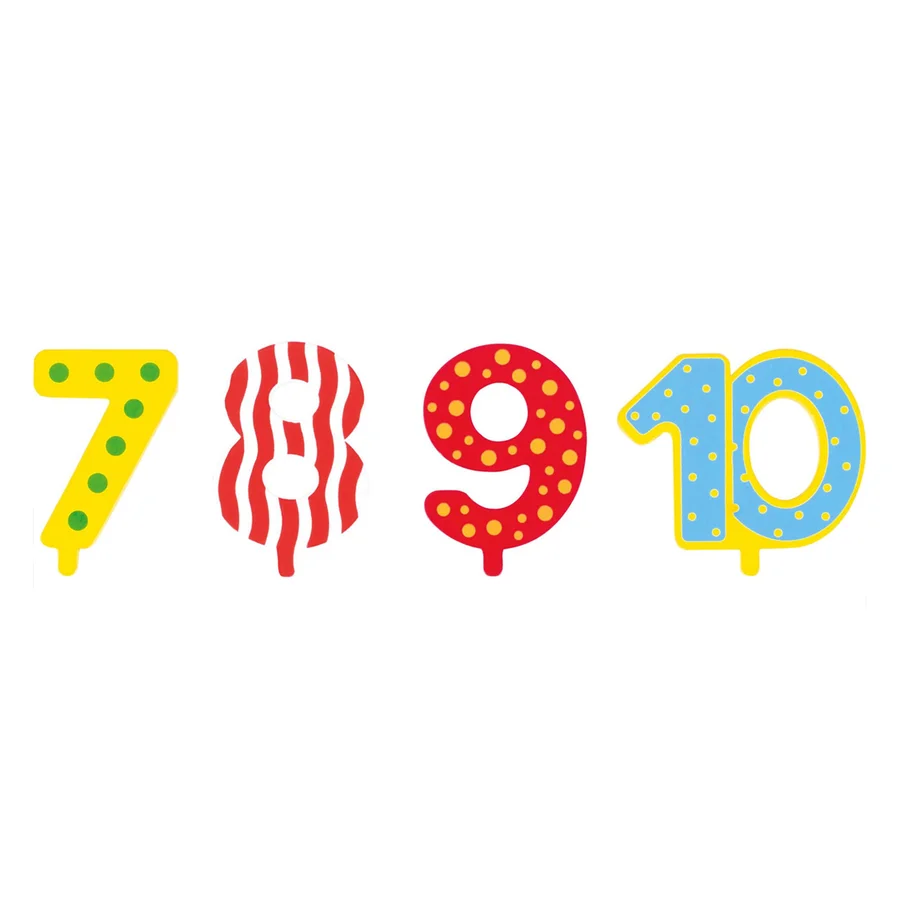 Tilbehør fødselsdagstog, tal 7-10