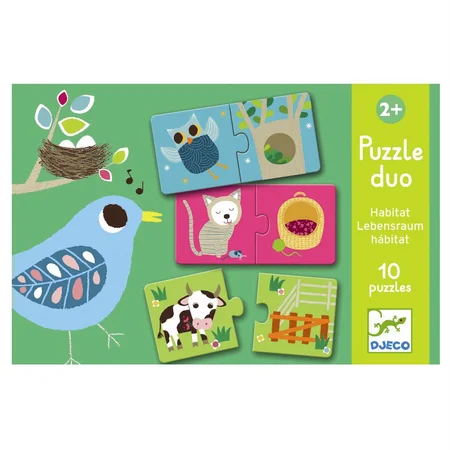 Djeco Lernpuzzle, Wo leben die Tiere?