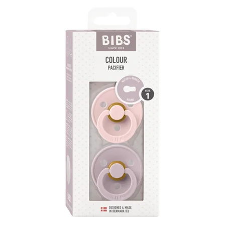 BIBS 2er-Pack Schnuller Rund Größe 1 - Blossom/Dusty Lilac