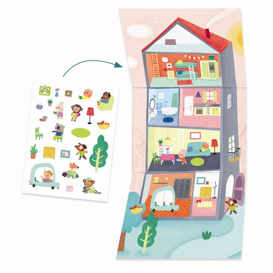 Djeco kreativt aktivitetssæt, Huset