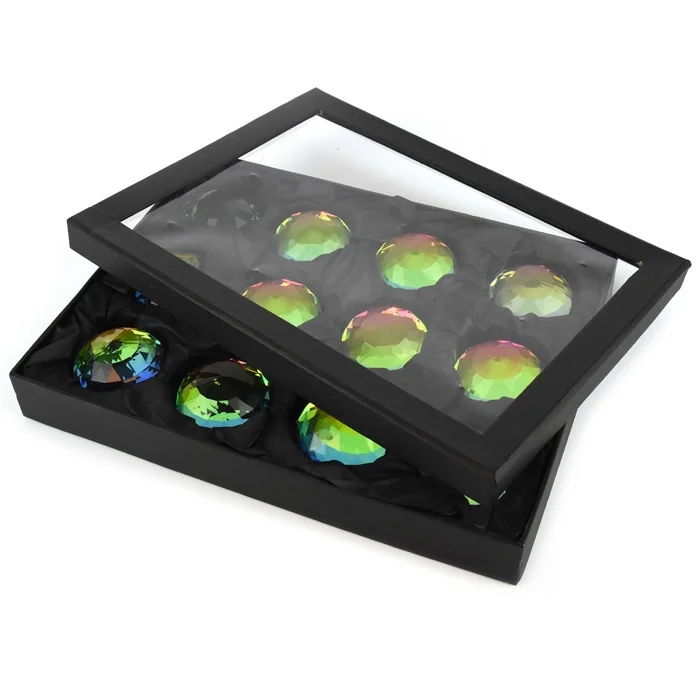 Diamand elipse multifarve 6 cm