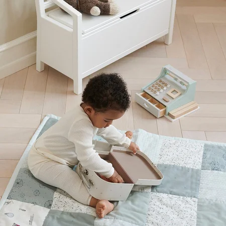 Cam Cam patchwork tæppe, dusty green