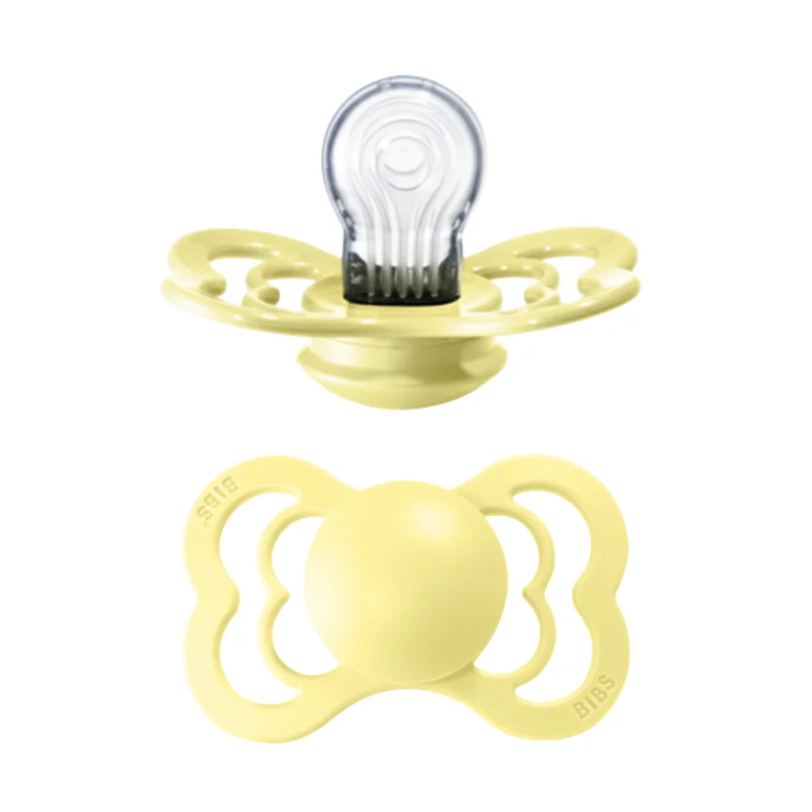 Bibs supreme silicone sut, str 2 - sunshine