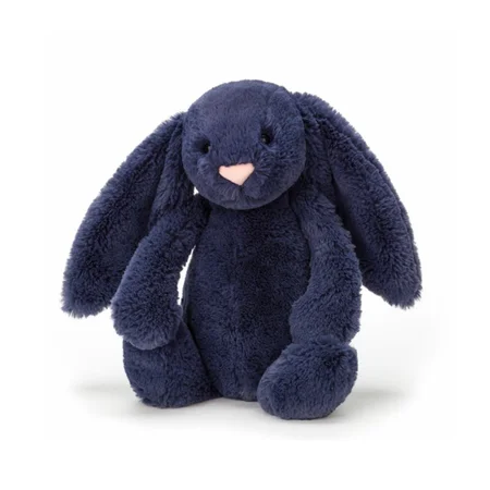 Jellycat bamse, Bashful Kanin Navy - 18 cm