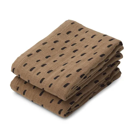 Liewood 2-pak stofbleer, Graphic stroke/khaki