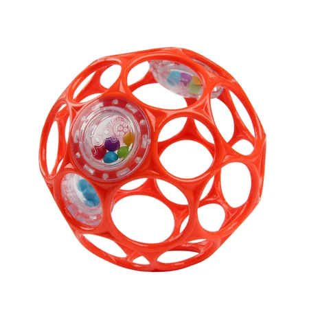 OBALL mit Rassel, rot