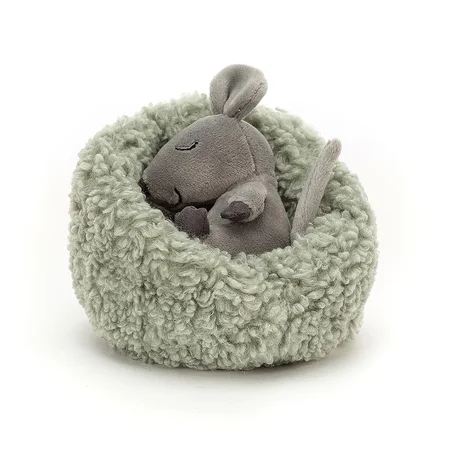 Jellycat Hibernating Mus i rede, 12 cm