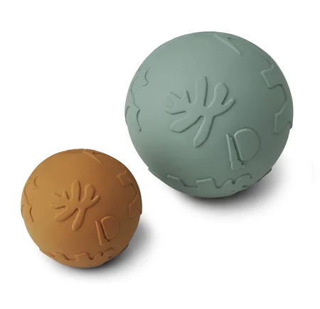 Liewood babybolde, dino - mustard/peppermint