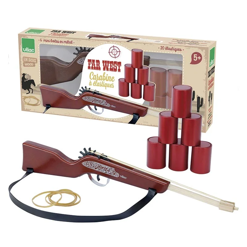 Vilac dåseskydespil og riffel med elastik