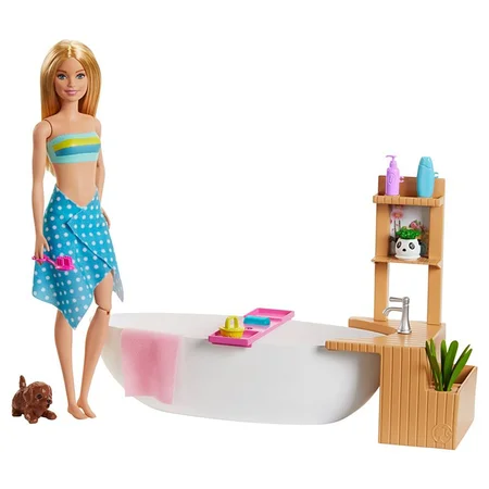 Barbie wellness dukke, badekar