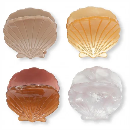 Konges Sløjd 4-pak store hårclips, muslinger