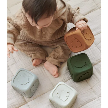 Liewood naturgummi terning, Hunter Green