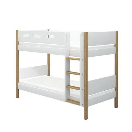 FLEXA Nor Køjeseng med lige stige, hvid/eg