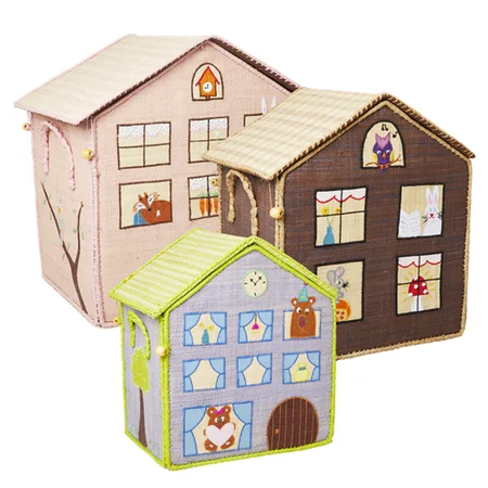 Rice opbevaringskurv, skovhus bjørn - lille