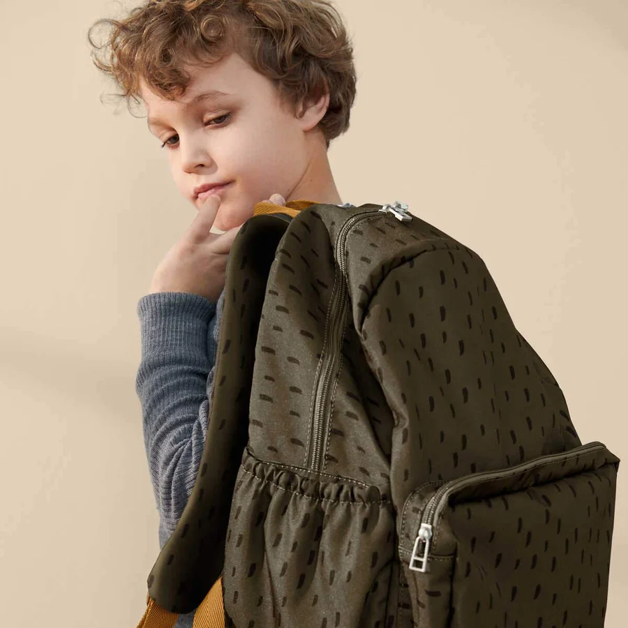 Schulrucksack, graphic stroke khaki, Liewood
