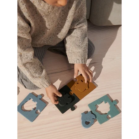 Liewood puslespil, dino blue