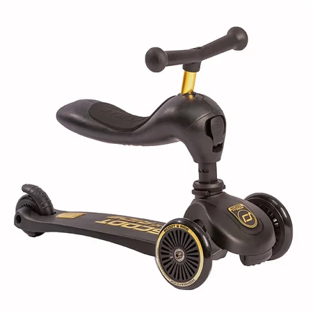 Scoot and Ride 2-i-1 løbehjul, Highway Kick 1 - sort/guld
