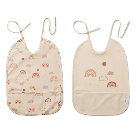 Liewood 2-pak hagesmæk, rainbow love sandy