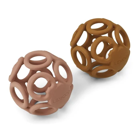 Liewood mini bold bideringe, dark rose/mustard