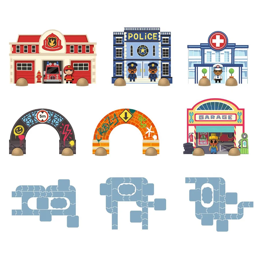 Djeco Crazy Motors Puzzle, City 33 Teile