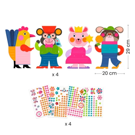 Djeco klistermærker, dyr der glimter