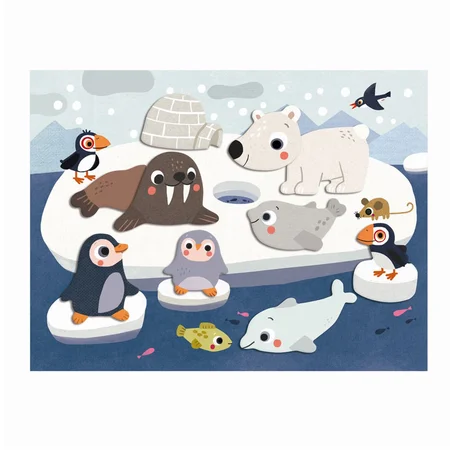 Djeco kreativ leg for de små, collage m.dyr