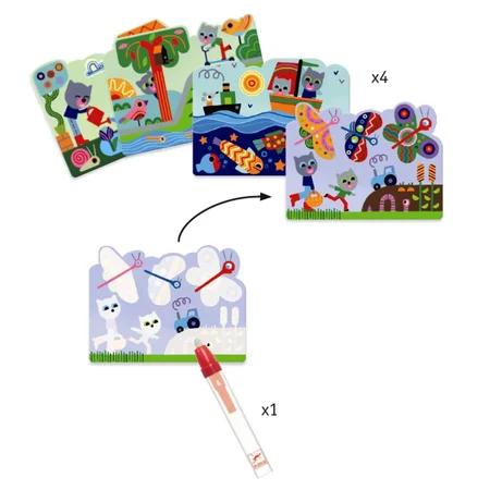 Djeco magisk farvelægning, Gemt i haven