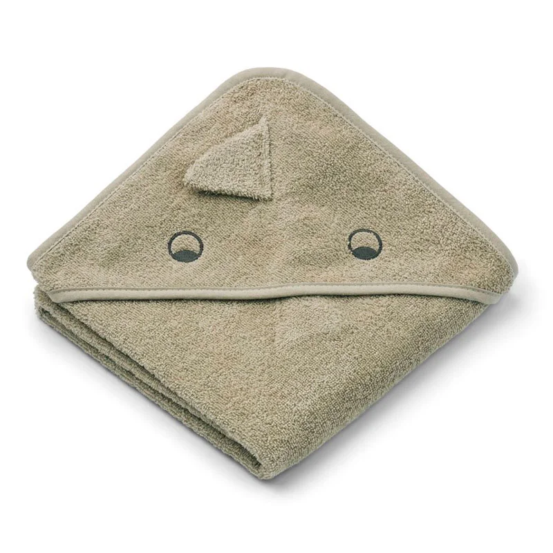 Liewood lille babyhåndklæde, dino - mist