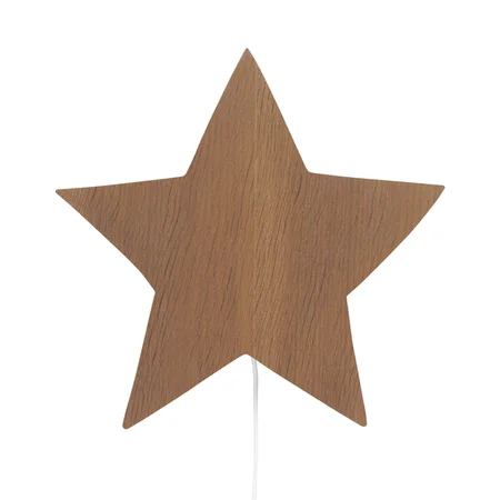 Ferm Living væglampe, Stjerne - smoked oak