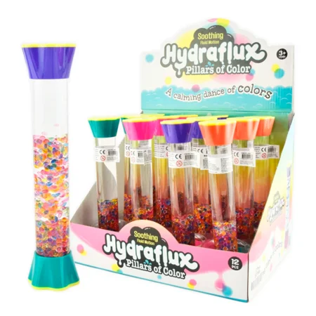 Sanduhr mit Lavablasen, verschiedene Farben