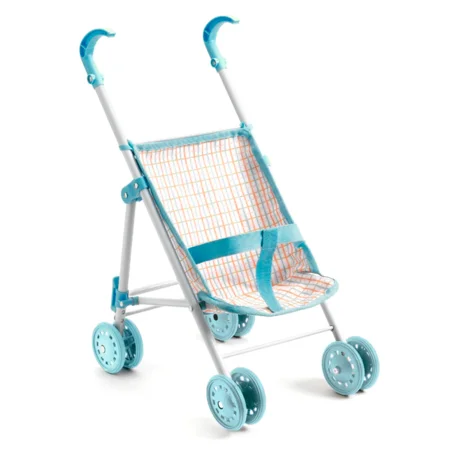 Djeco Pomea dukkeklapvogn blå, 44 cm