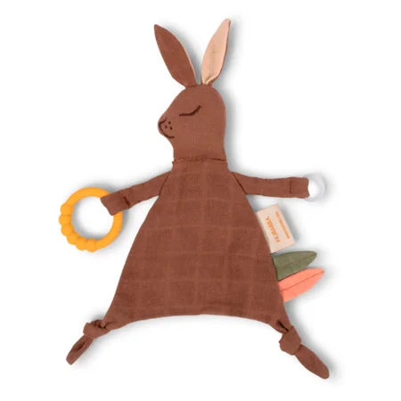 Filibabba Schmusetuch mit Beissring, Kaninchen Bella