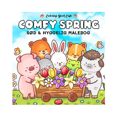 Comfy Spring - Cozy Coloring, Sød Og Hyggelig Malebog