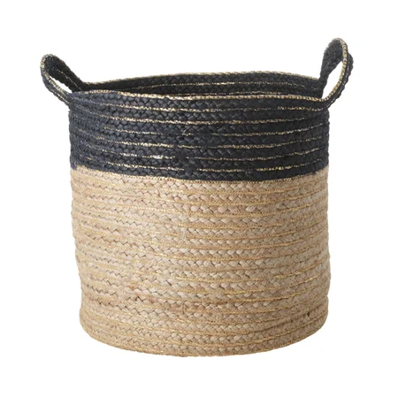 Rice rund opbevaringskurv, lille - blå