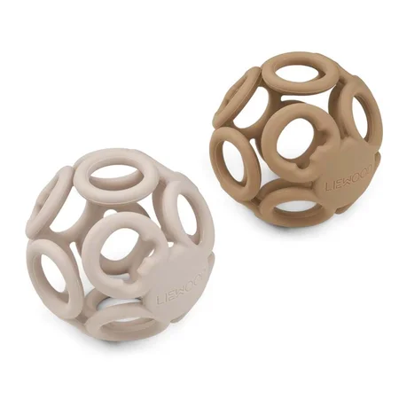 Liewood 2-pak bidebolde, Sandy/oat