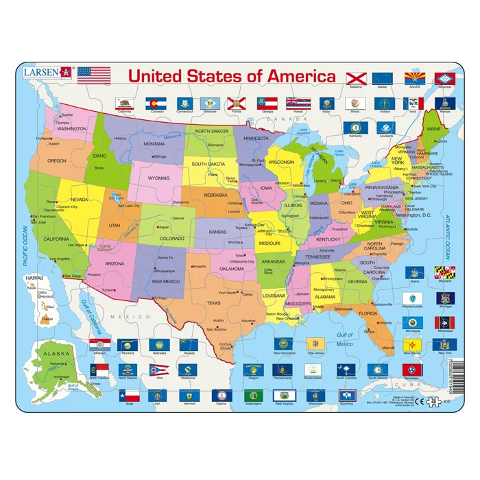 Larsen puslespil, Amerika - 48 brikker