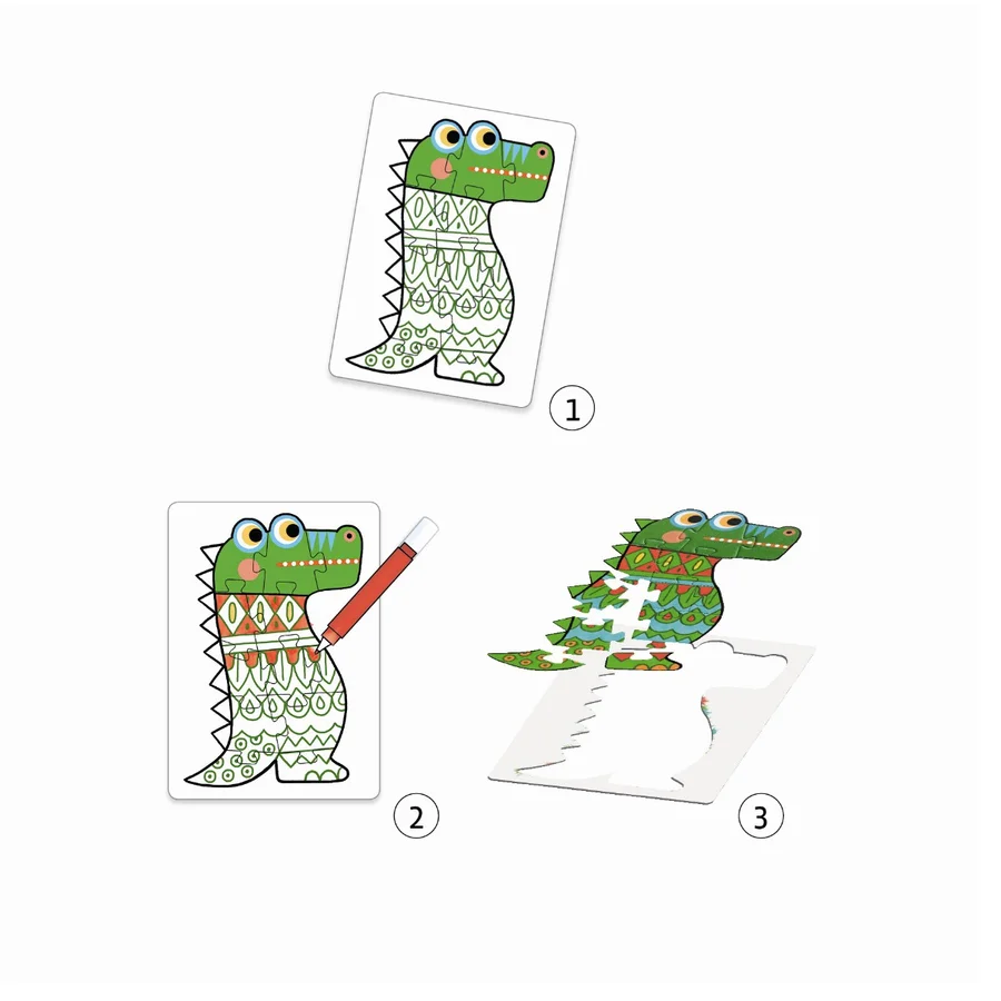 Djeco DIY æske, mal et puslespil