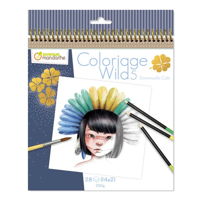 Avenue Mandarine kunstner malebog, blå