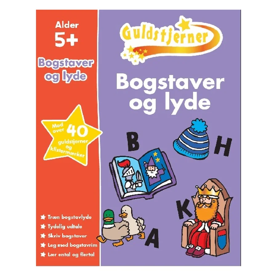 Guldstjerner opgavehæfte, Bogstaver og lyde