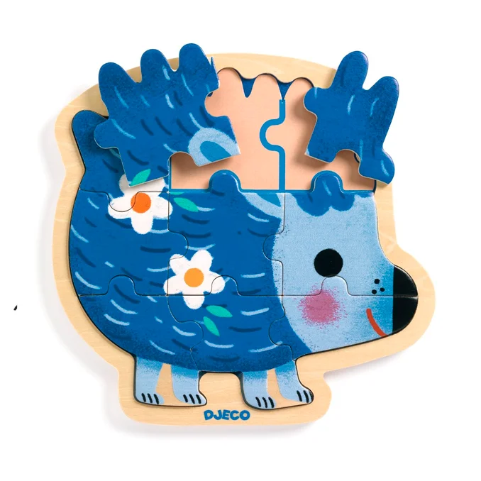 Djeco træpuslespil, pindsvin