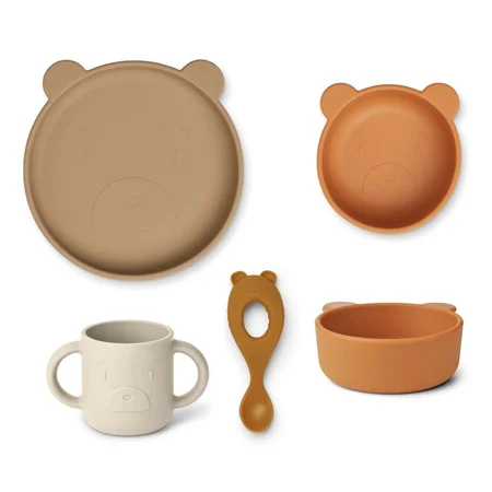 Liewood silikone spisesæt, Mr bear - oat 