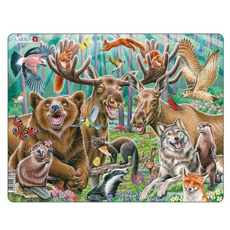 Larsen puslespil, happy forest - 42 brikker