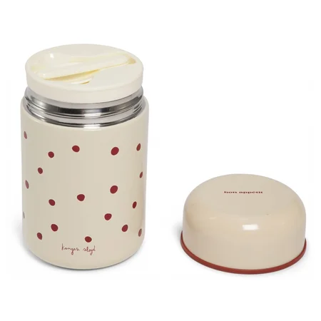 Konges Sløjd thermo madbeholder, Raspberry/Red dot