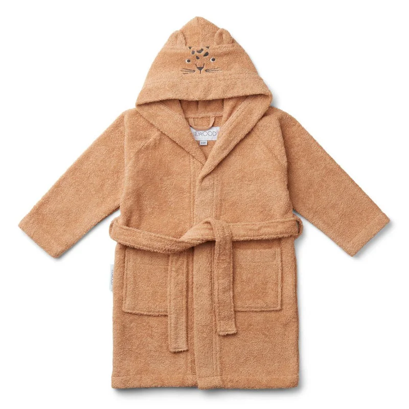 Liewood badekåbe til børn, Leopard apricot