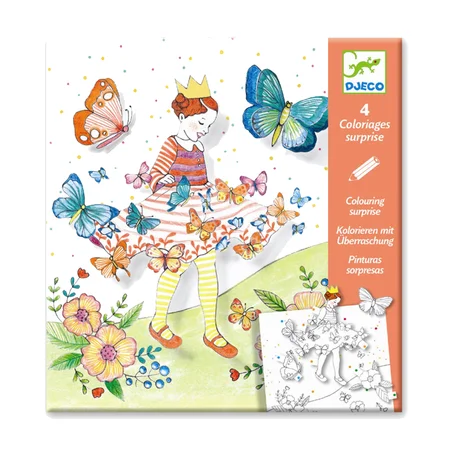 Djeco kreativ leg, farvelægning - sommerfugle