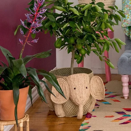 Rice opbevaringskurv - Elefant