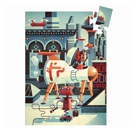 Djeco silhuetpuslespil, Robot - 36 brikker