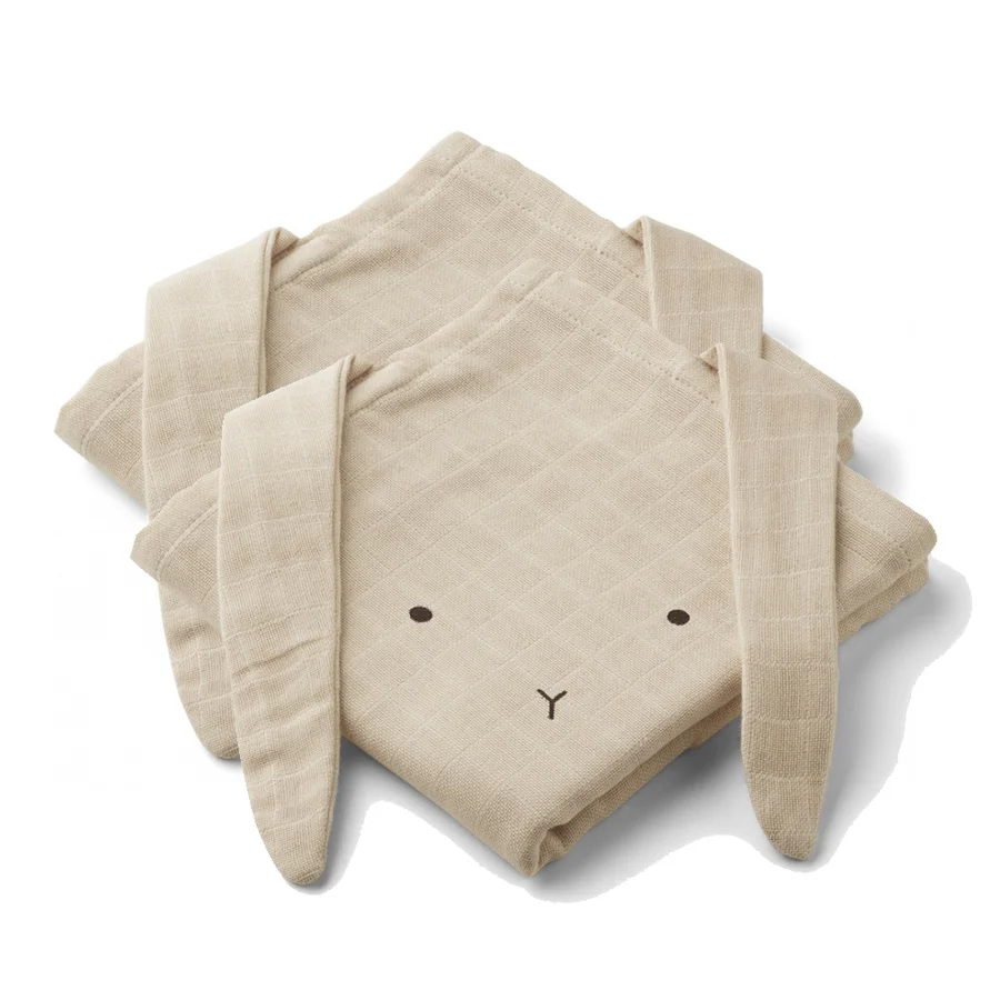 Liewood stofbleer 2-pak, kanin - sandy