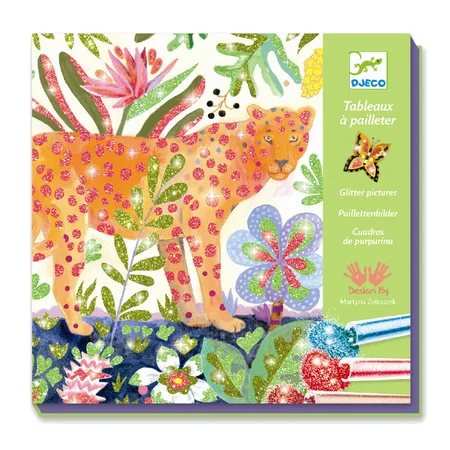 Djeco kreativ æske, glimmer - vilde dyr