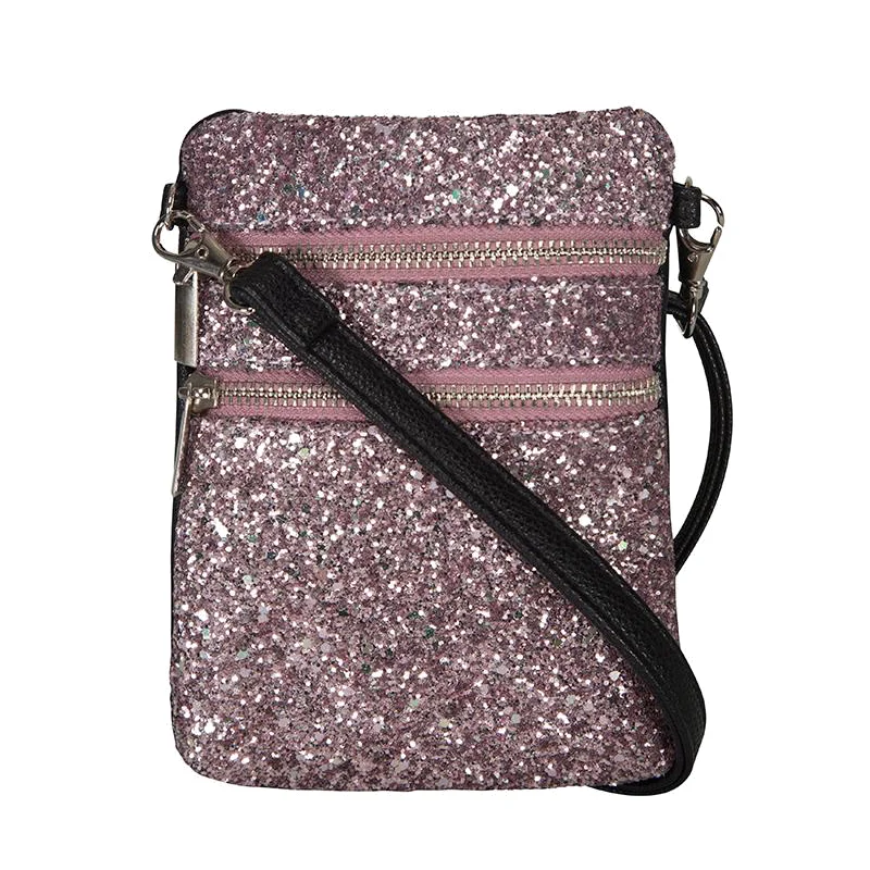 Sofie Schnoor taske med glimmer - rose